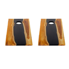 Clearwood Black Cornhole Game (Set of 2) - Ornate Home