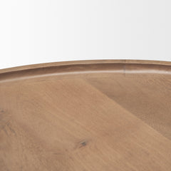 Cleaver Brown Round Top Solid Wood Accent Table - Ornate Home