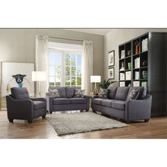 Cleavon II Gray Linen Sofa w/2 Pillows - Ornate Home