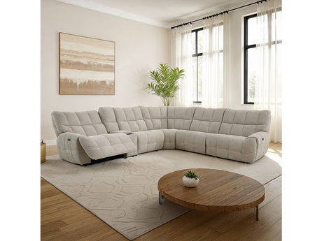 Clemens Beige Power Sectional - Ornate Home