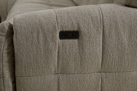 Clemens Beige Power Sectional - Ornate Home