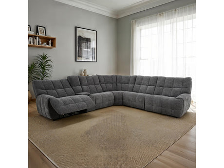 Clemens Dark Gray Power Sectional - Ornate Home