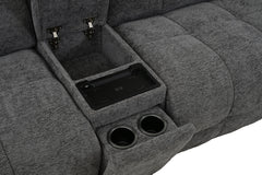 Clemens Dark Gray Power Sectional - Ornate Home