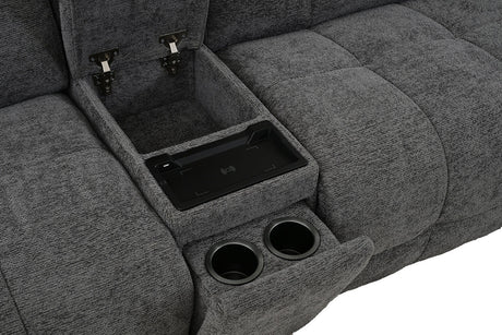 Clemens Dark Gray Power Sectional - Ornate Home