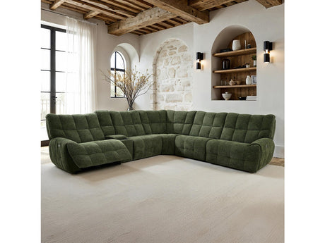 Clemens Jade Green Power Sectional - Ornate Home
