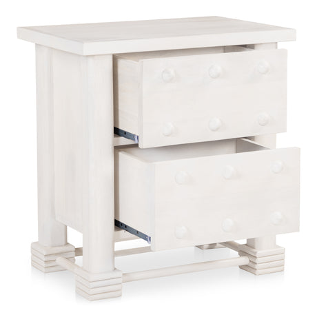 Clement Whitewashed Nightstand - Ornate Home