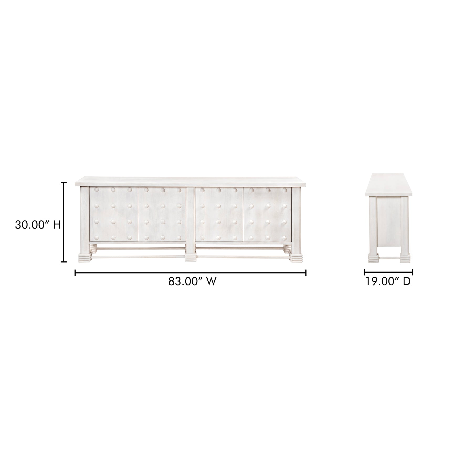 Clement Whitewashed Sideboard - Ornate Home