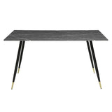 Clemente Gray/Charcoal/Black 5-Piece Dining Table Set - Ornate Home