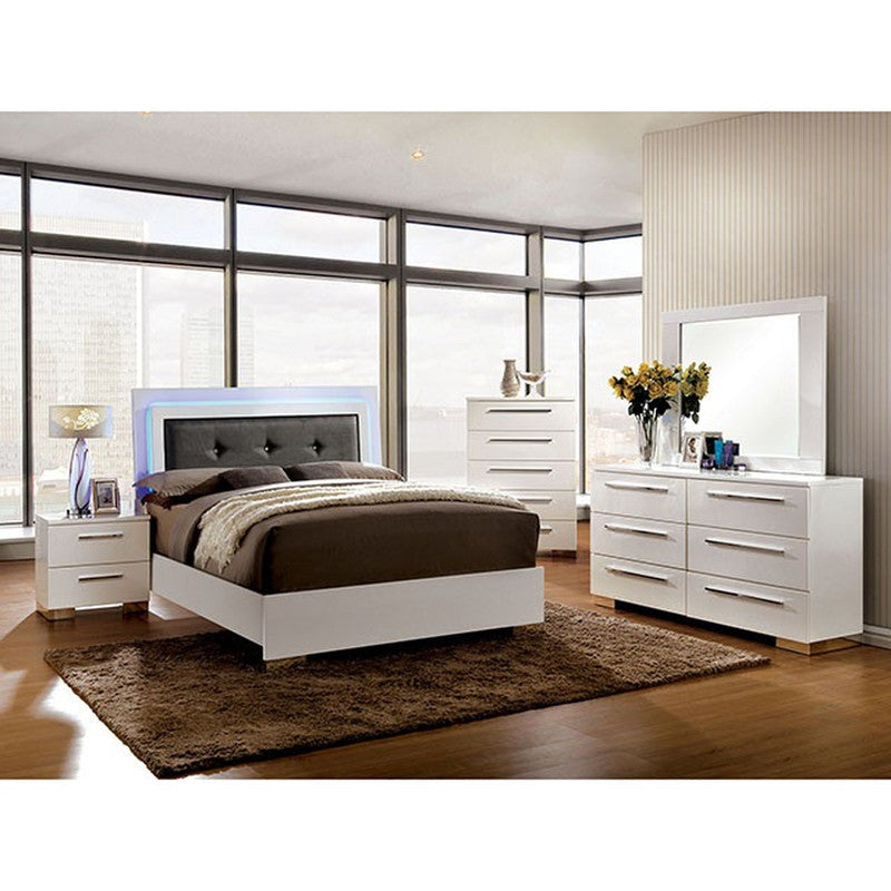Clementine Glossy White Dresser - Ornate Home