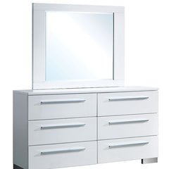Clementine Glossy White Dresser - Ornate Home