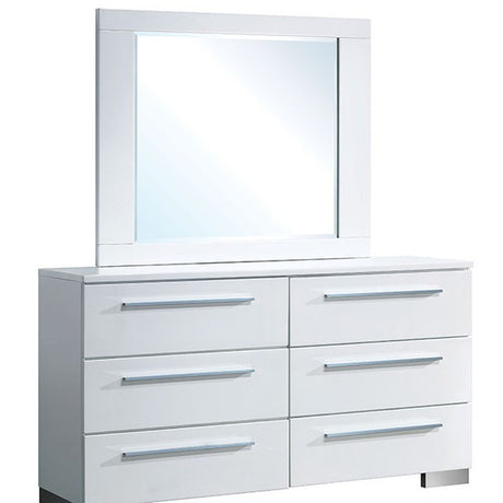 Clementine Glossy White Dresser - Ornate Home
