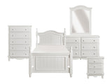Clementine White 5-Piece Twin Bedroom Set - Ornate Home