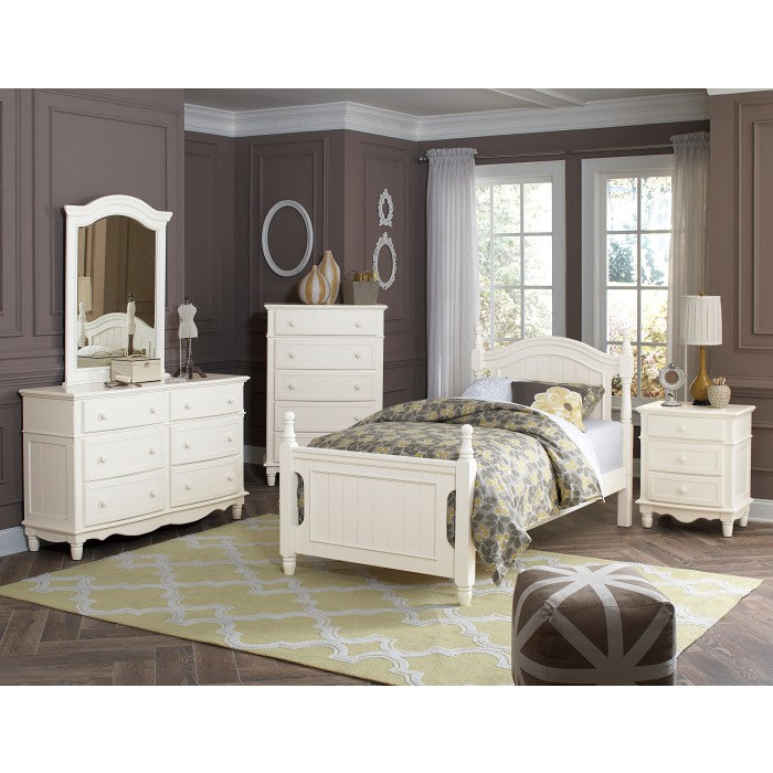 Clementine White Full Platform Bed - Ornate Home