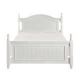 Clementine White Full Platform Bed with Twin Trundle - Ornate Home