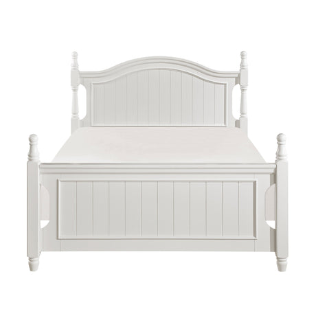 Clementine White Full Platform Bed with Twin Trundle - Ornate Home