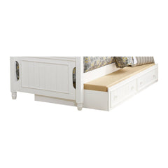 Clementine White Twin/Full Bunk Bed with Twin Trundle - Ornate Home