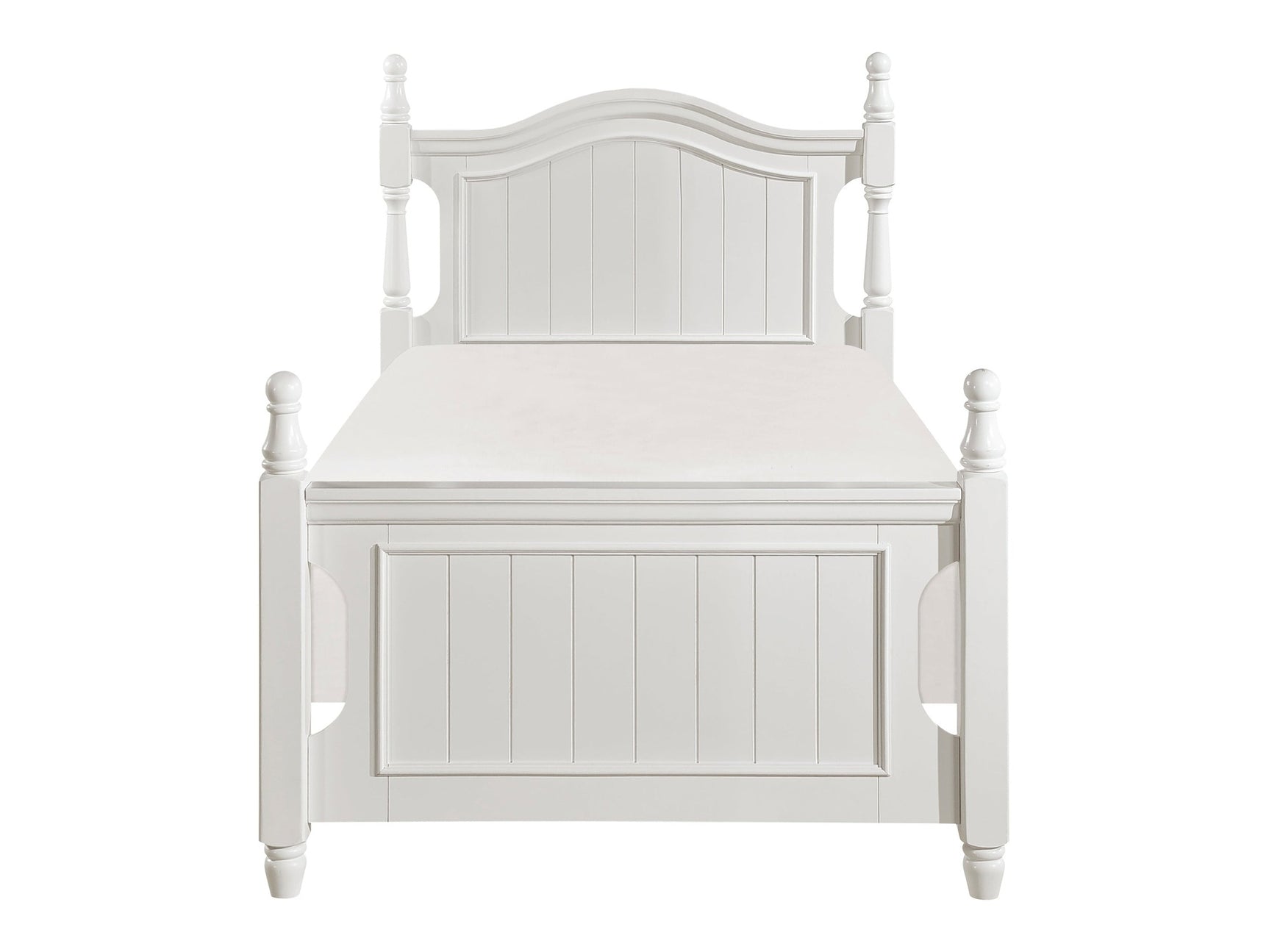 Clementine White Twin Platform Bed - Ornate Home