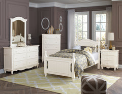 Clementine White Twin Platform Bed - Ornate Home
