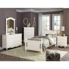 Clementine White Twin Platform Bed - Ornate Home