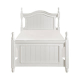 Clementine White Twin Platform Bed with Trundle - Ornate Home