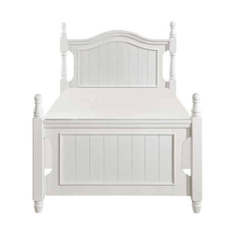 Clementine White Twin Platform Bed with Trundle - Ornate Home