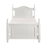 Clementine White Twin Platform Bed with Trundle - Ornate Home