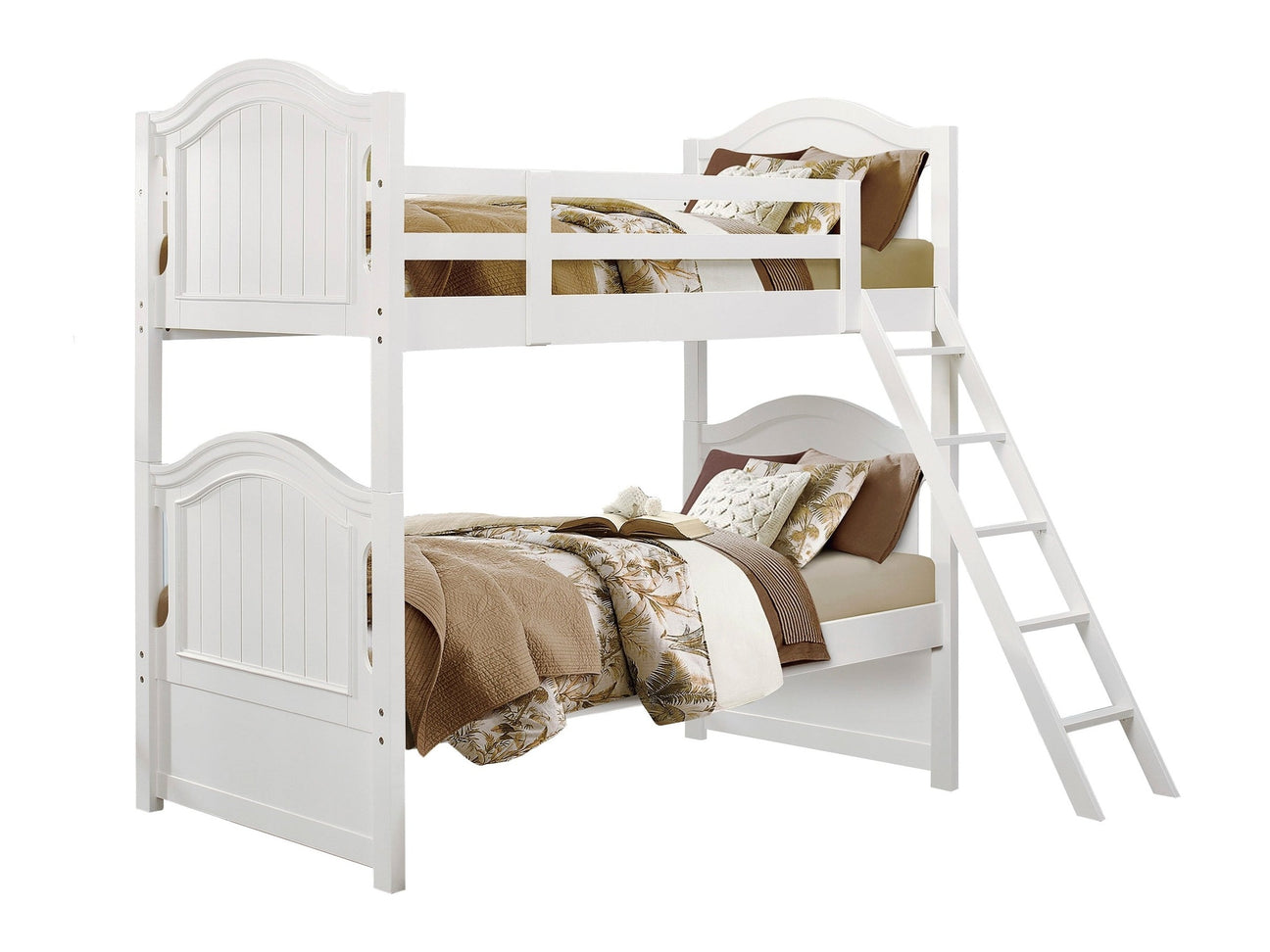 Clementine White Twin/Twin Bunk Bed - Ornate Home