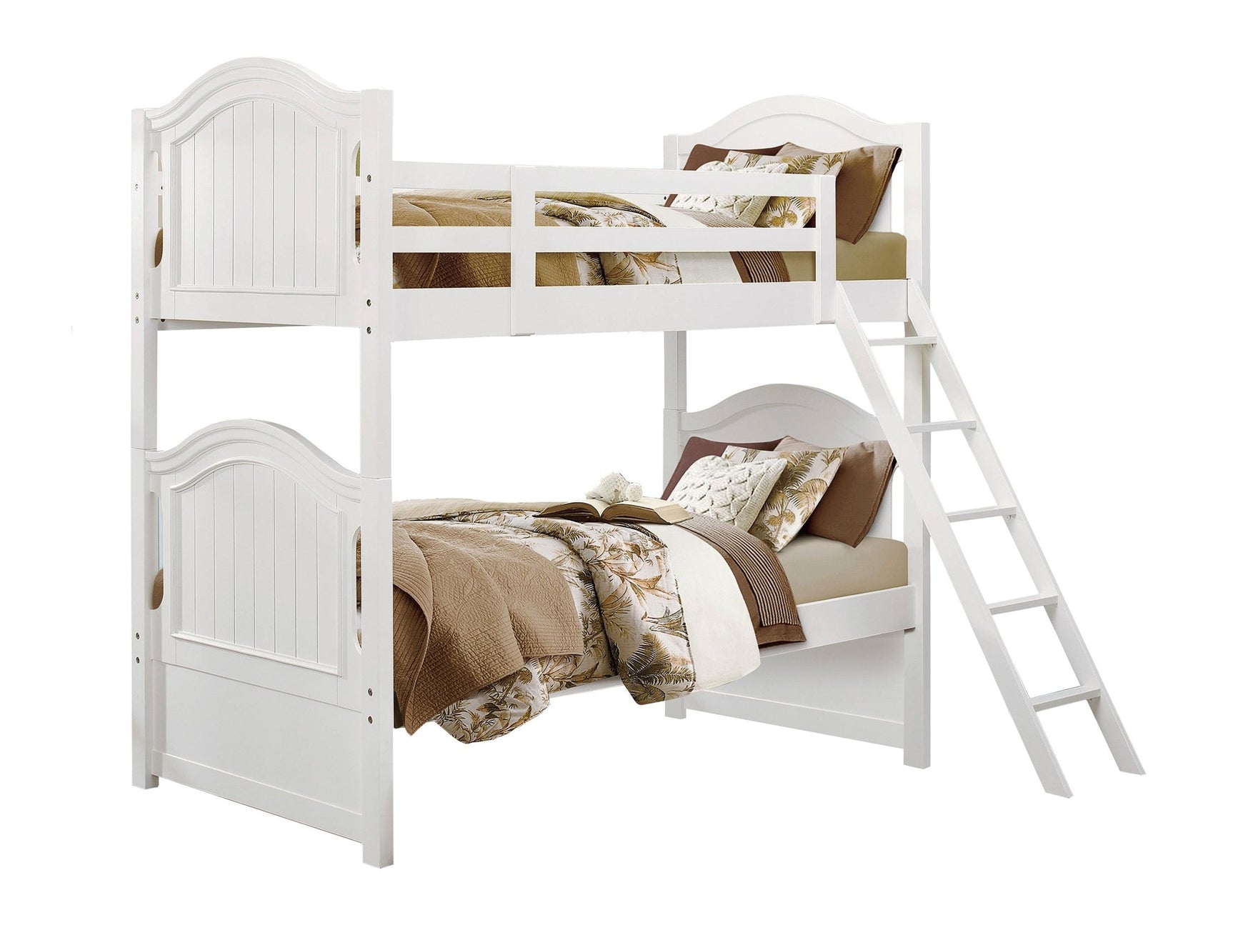 Clementine White Twin/Twin Bunk Bed - Ornate Home