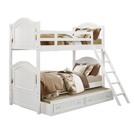 Clementine White Twin/Twin Bunk Bed - Ornate Home