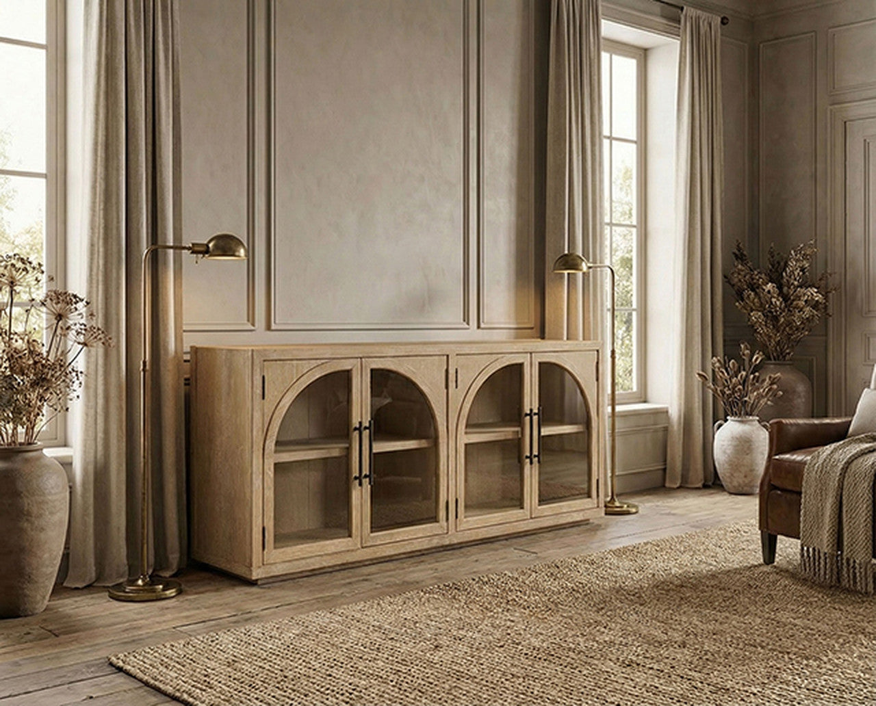 Clements Natural Sideboard - Ornate Home