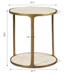 Clench Brass Side Table - Ornate Home