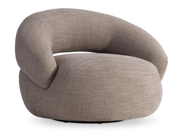 Cleo Beige/Tan Fabric Swivel Chair - Ornate Home