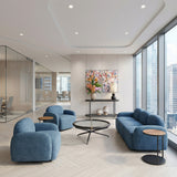 Cleo Blue Swivel Chair