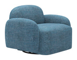 Cleo Blue Swivel Chair