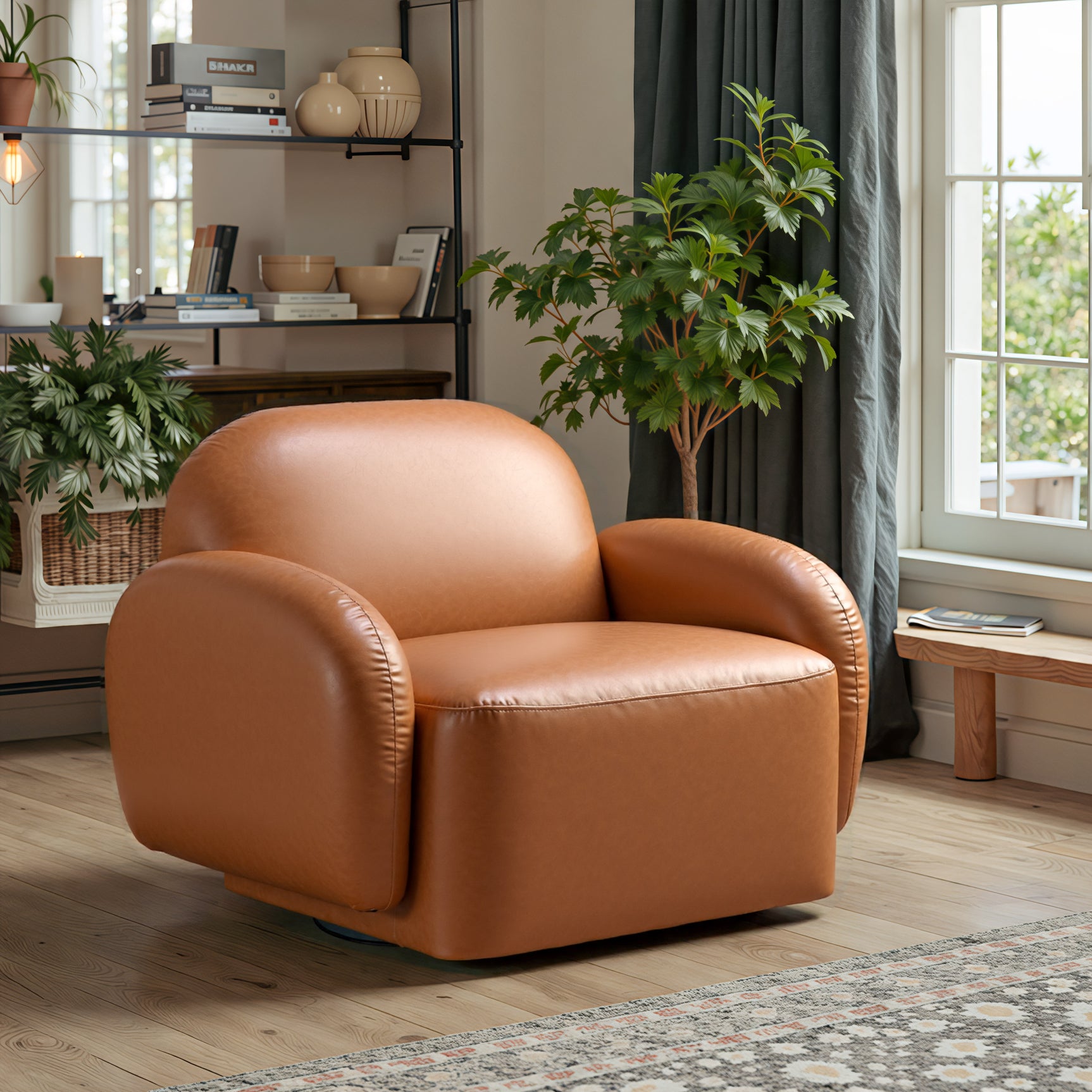 Cleo Brown Swivel Chair