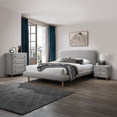 Cleo Gray Eastern King Bed - Ornate Home