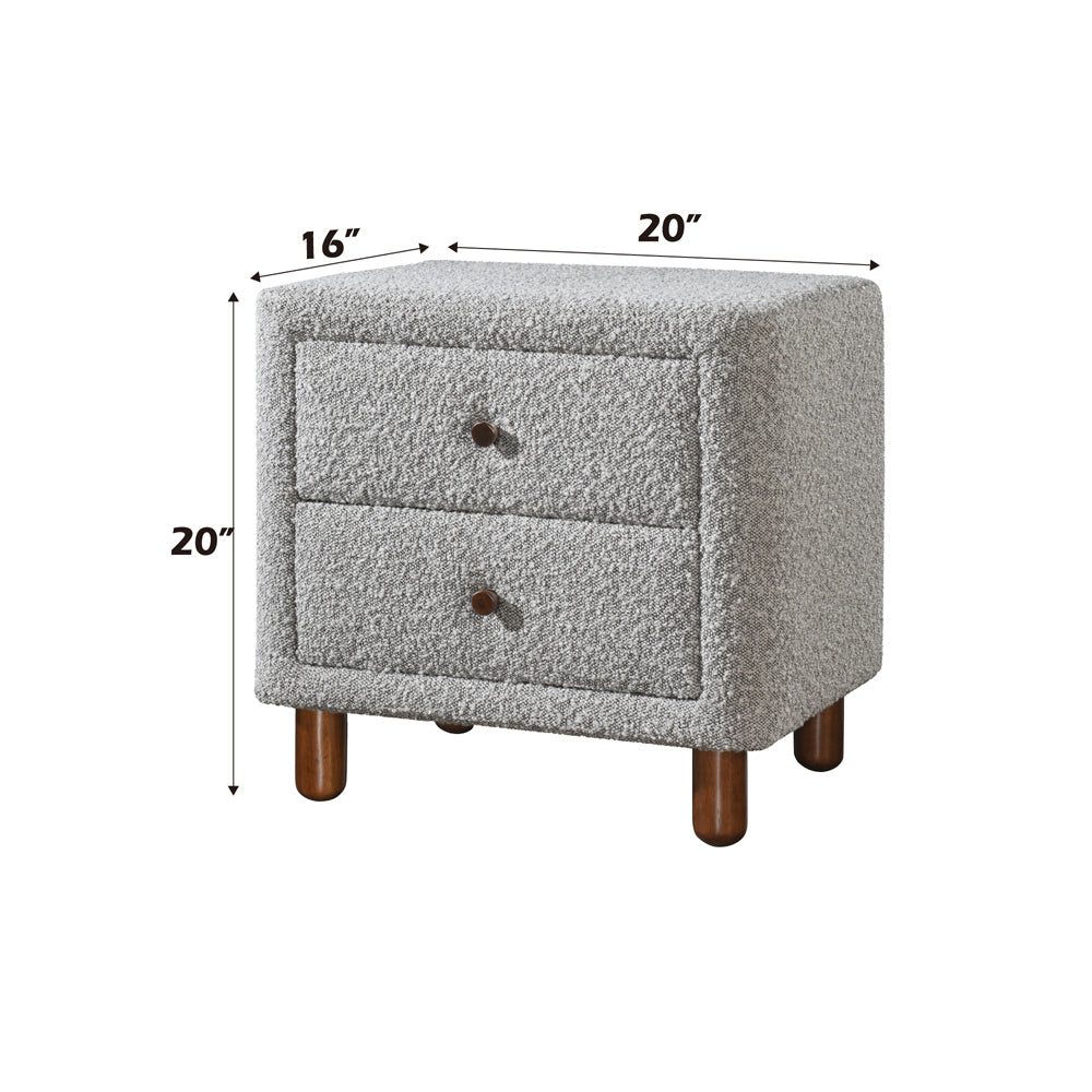 Cleo Gray Nightstand - Ornate Home