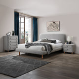 Cleo Gray Queen Bed - Ornate Home