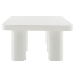 Cleo White 54" Rectangular Coffee Table - Ornate Home