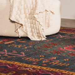 Cleveland Colorful Traditional Area Rug - Teal, Aqua, Navy - Ornate Home