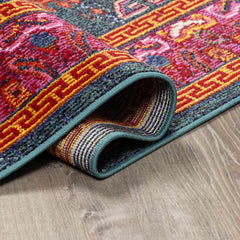 Cleveland Colorful Traditional Area Rug - Teal, Aqua, Navy - Ornate Home
