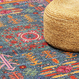 Cleveland Colorful Traditional Area Rug - Teal, Aqua, Navy - Ornate Home