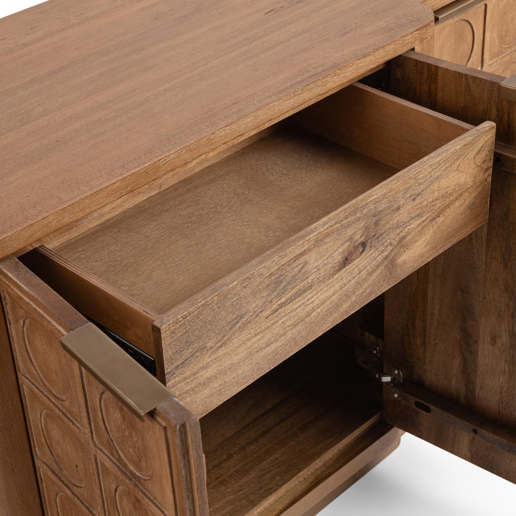 Cleveland Sandy Taupe 4 Door Cabinet - Ornate Home