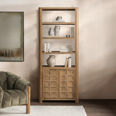 Cleveland Sandy Taupe Bookcase - Ornate Home