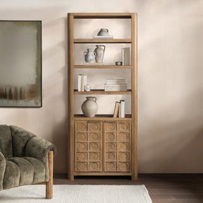 Cleveland Sandy Taupe Bookcase - Ornate Home