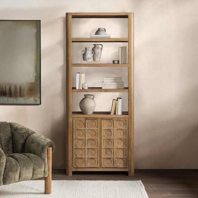 Cleveland Sandy Taupe Bookcase - Ornate Home