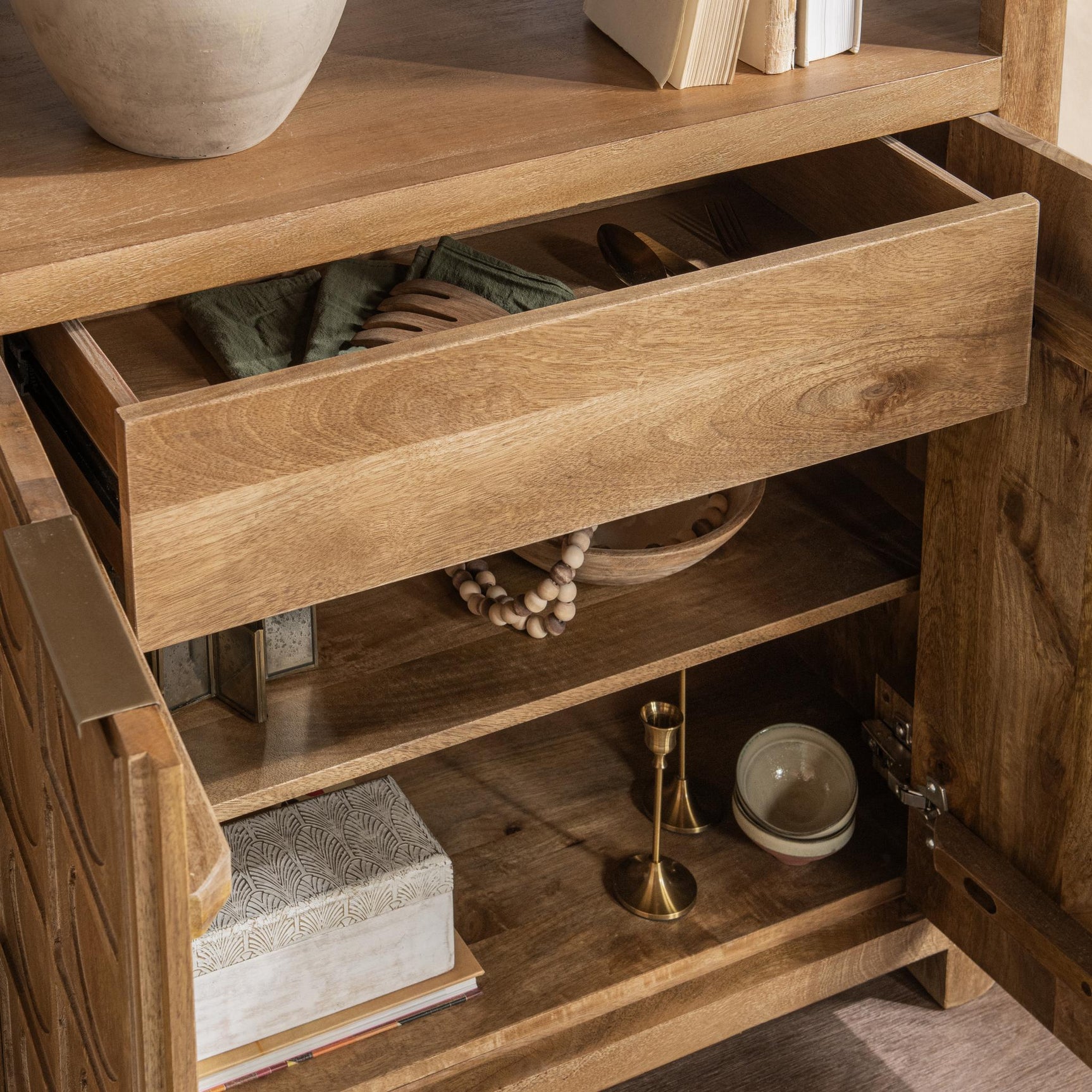 Cleveland Sandy Taupe Bookcase - Ornate Home