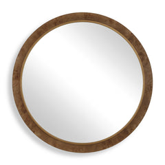Cleveland Woodtone Round Burl Wood Mirror - Ornate Home