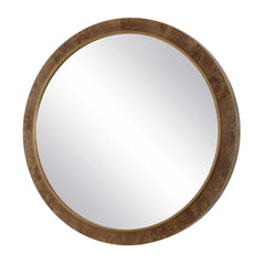 Cleveland Woodtone Round Burl Wood Mirror - Ornate Home