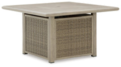 Cliff Trails Beige Fire Pit Table - Ornate Home